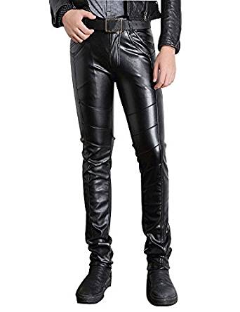 Skinny Black Biker Pants