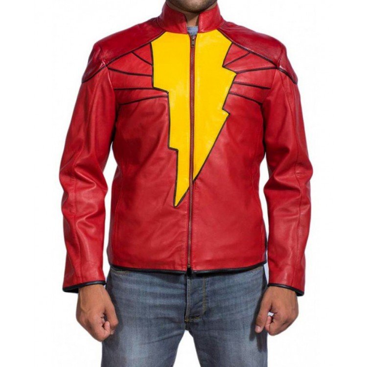 How to Dress Like Injustice Gods Among Us Shazam 12 Shazam Leather Jacket