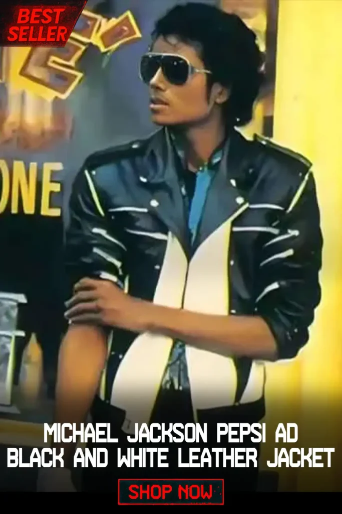 michael jackson pepsi ad black and white leather jacket