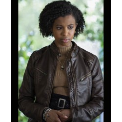 13 Reasons Why S04 Grace Saif Brown Leather Jacket