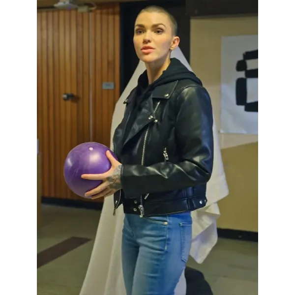 1UP 2022 Ruby Rose Black Leather Jacket 1UP 2022 Ruby Rose Black Leather Jacket