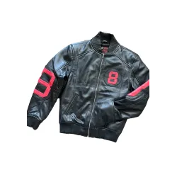8 Ball Black And Red Bomber Jacket