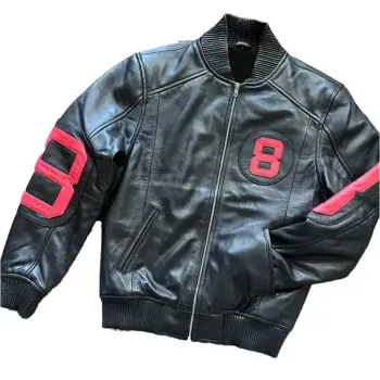 8 Ball Black And Red Bomber Jacket