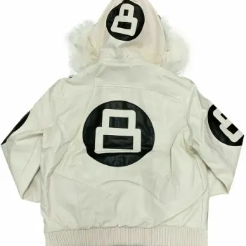 8 Ball White Leather Jacket