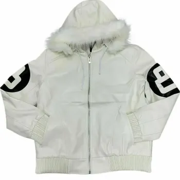 8 Ball White Leather Jacket