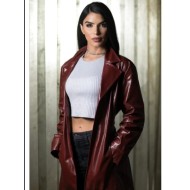 Blowback 2022 Veronica Leather Maroon Coat