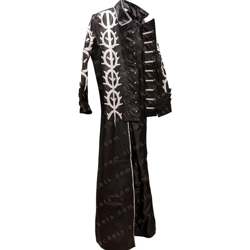 Devil May Cry 5 Vergil Black Leather Coat Devil May Cry 5 Vergil Black Leather Coat