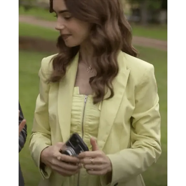 Emily In Paris S2 Emily Yellow Blazer Emily In Paris S2 Emily Yellow Blazer