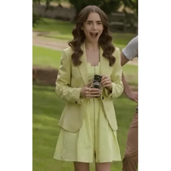 Emily In Paris S2 Emily Yellow Blazer Emily In Paris S2 Emily Yellow Blazer