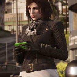 GTA 6 Female Protagonist Quilted Leather Jacket