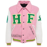 HF Homme Femme Letterman Pink Jacket