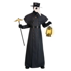 Halloween Classic Plague Doctor Black Coat