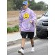 Justin Bieber Oversized Purple Fleece Hoodie