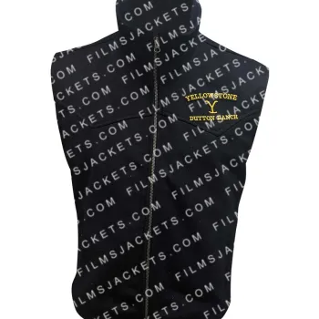 Kevin Costner Yellowstone Black Wool Vest