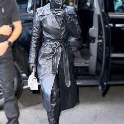 Met Gala 2021 Kim Kardashian Leather Coat