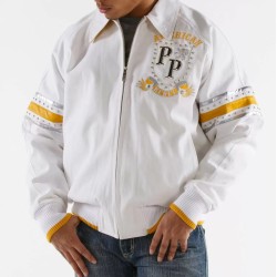 Pelle Pelle American Rebel White And Yellow Jacket