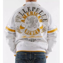 Pelle Pelle American Rebel White And Yellow Jacket