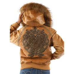 Pelle Pelle Womens Vintage Hooded Brown Jacket