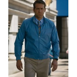 Ryan Reynolds Free Guy Blue Leather Jacket