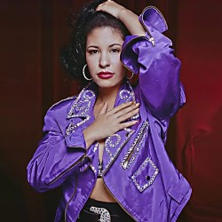 Selena Quintanilla Biker Purple Vegan Jacket