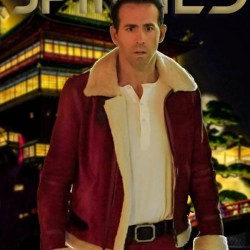 Spirited 2022 Ryan Reynolds Leather Jacket