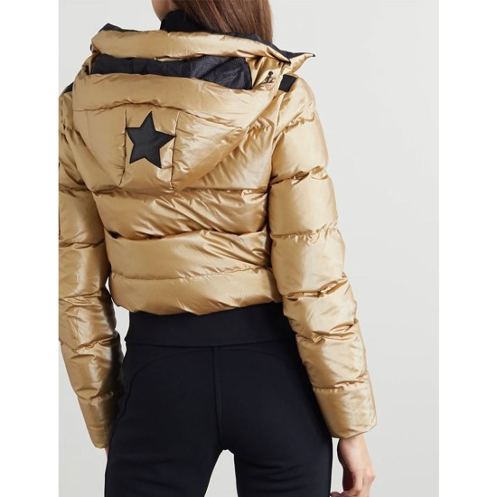 Ted Lasso S2 Keeley Gold Puffer Jacket