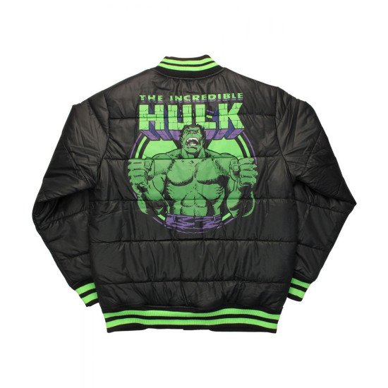 The Incredible Hulk Down Black Puffer Jacket