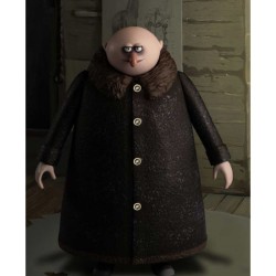 Uncle Fester Addams Family Values Coat with Fur Collar