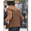 Aaron Taylor Johnson Brown Suede Leather Jacket