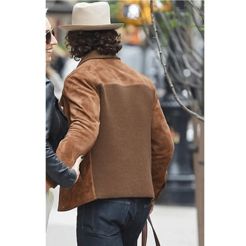 Aaron Taylor Johnson Brown Suede Leather Jacket Aaron Taylor Johnson Brown Suede Leather Jacket