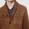 Aaron Taylor Johnson Brown Suede Leather Jacket