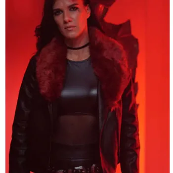 Acceleration Natalie Burn Black Leather Jacket