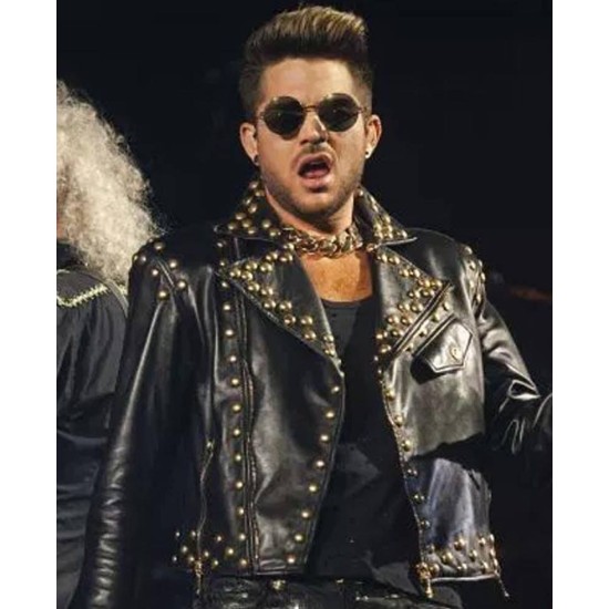 Adam Lambert Studded Leather Jacket