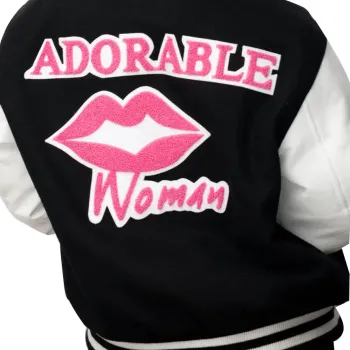 Adorable Woman Varsity Jacket