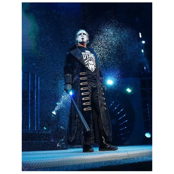 AEW Sting Trench Black Coat AEW Sting Trench Black Coat