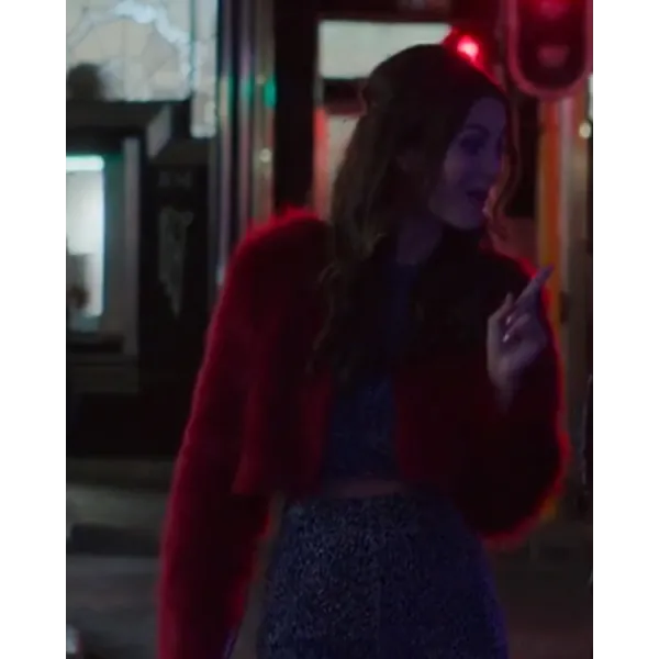 Afterlife of the Party Cassie Red Fur Jacket Afterlife of the Party Cassie Red Fur Jacket