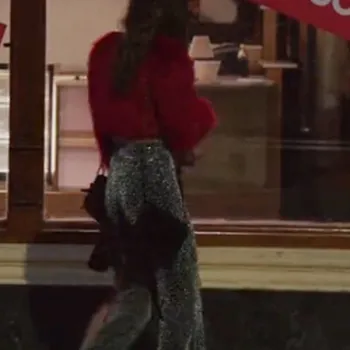 Afterlife of the Party Cassie Red Fur Jacket