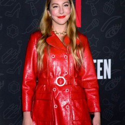 Este Haim AJ and the Queen Premiere Belted Coat