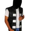 AJ Style P1 Black Leather Vest with Hood AJ Style P1 Black Leather Vest with Hood