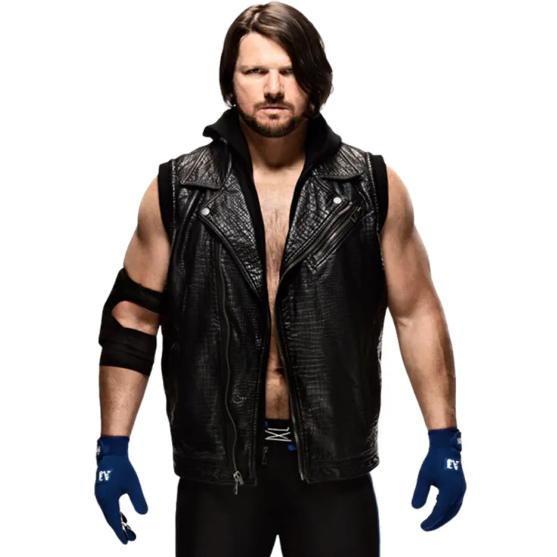 WWE Crocodile Alligator AJ Styles Vest with Hoodie WWE Crocodile Alligator AJ Styles Vest with Hoodie