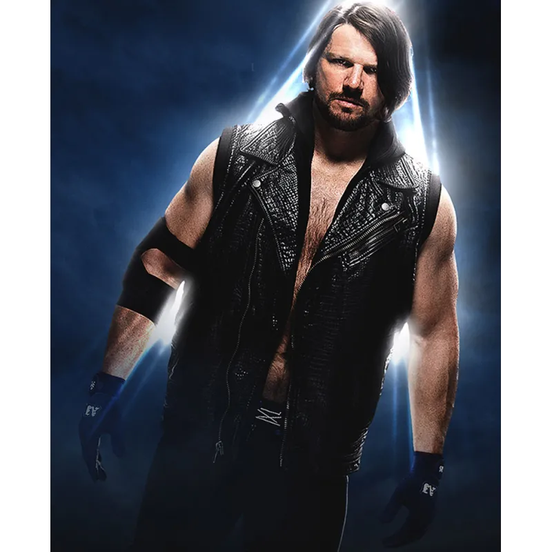 WWE Crocodile Alligator AJ Styles Vest with Hoodie WWE Crocodile Alligator AJ Styles Vest with Hoodie