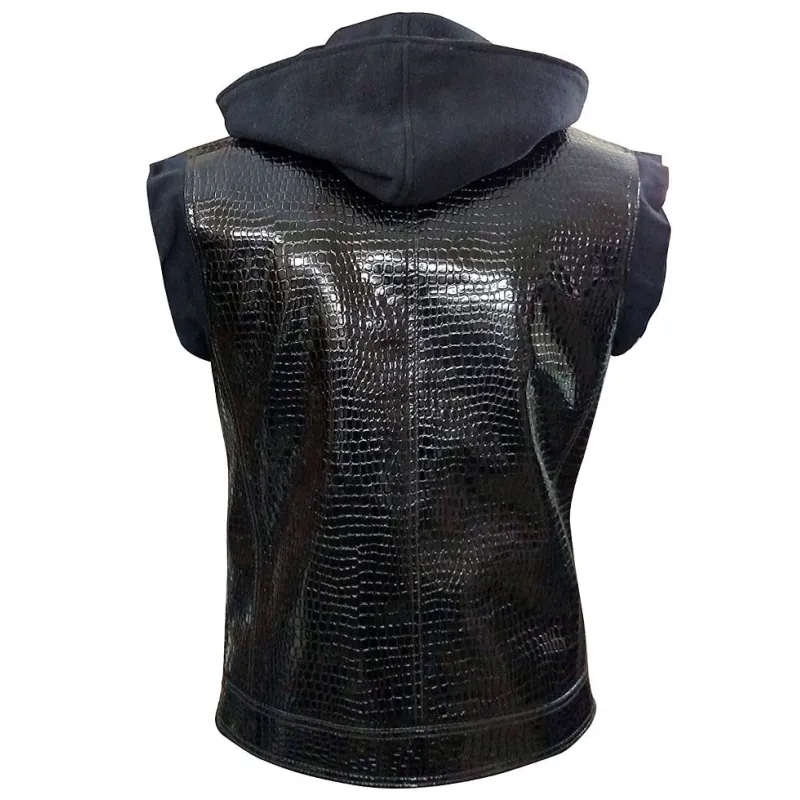 WWE Crocodile Alligator AJ Styles Vest with Hoodie WWE Crocodile Alligator AJ Styles Vest with Hoodie