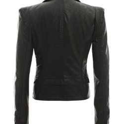 Women's Alabama Black Leather Motorcycle Jacket