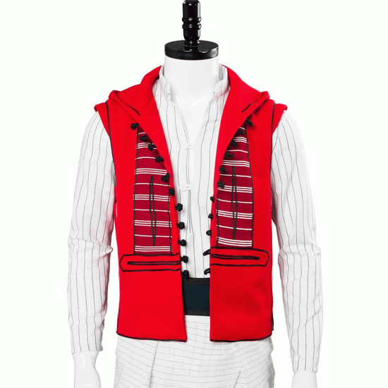 Aladdin Red Vest with Hood