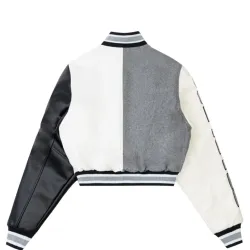All Star Cropped Grey Varsity Jacket
