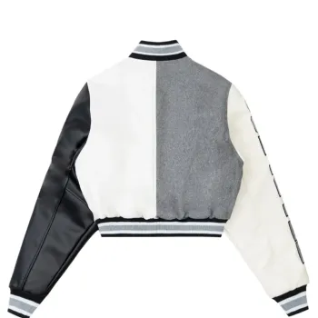 All Star Cropped Grey Varsity Jacket