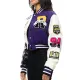 All Star Purple Cropped Varsity Jacket