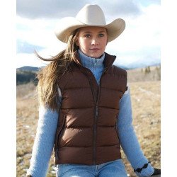 Heartland Amber Marshall Puffer Brown Cowboy Vest