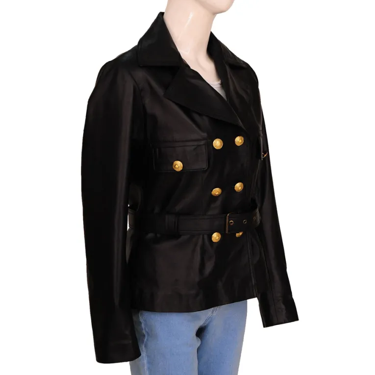 American Crime Story Penlope Cruz Black Leather Blazer American Crime Story Penlope Cruz Black Leather Blazer