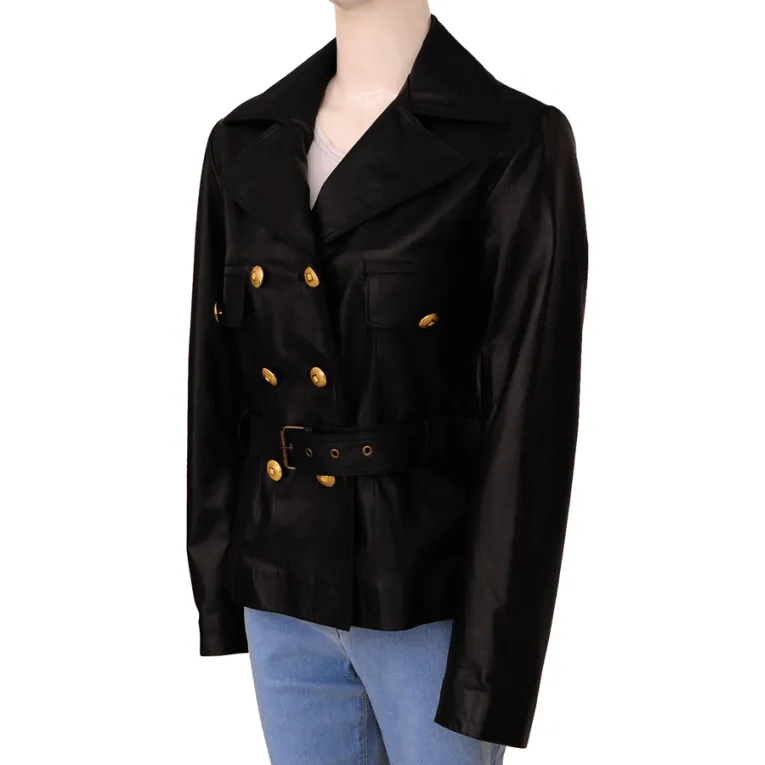 American Crime Story Penlope Cruz Black Leather Blazer American Crime Story Penlope Cruz Black Leather Blazer